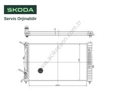 MOTOR SOĞUTMA RADYATÖRÜ 8D0121251BA VW PASSAT 97-05 AUDI A4 95-01 A6 98-05 SKODA SUPERB 02-08